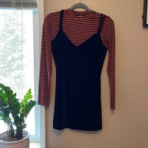 Short mixed material dress size small